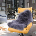 Genuine Sheepskin Shag Rug — Grey