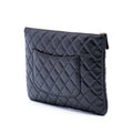 CC Quilted Lambskin Pouch with Mini Flap Purse