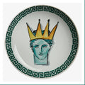 Poseidon's Journey Green Crowned Muse Decorative Ceramic Plate