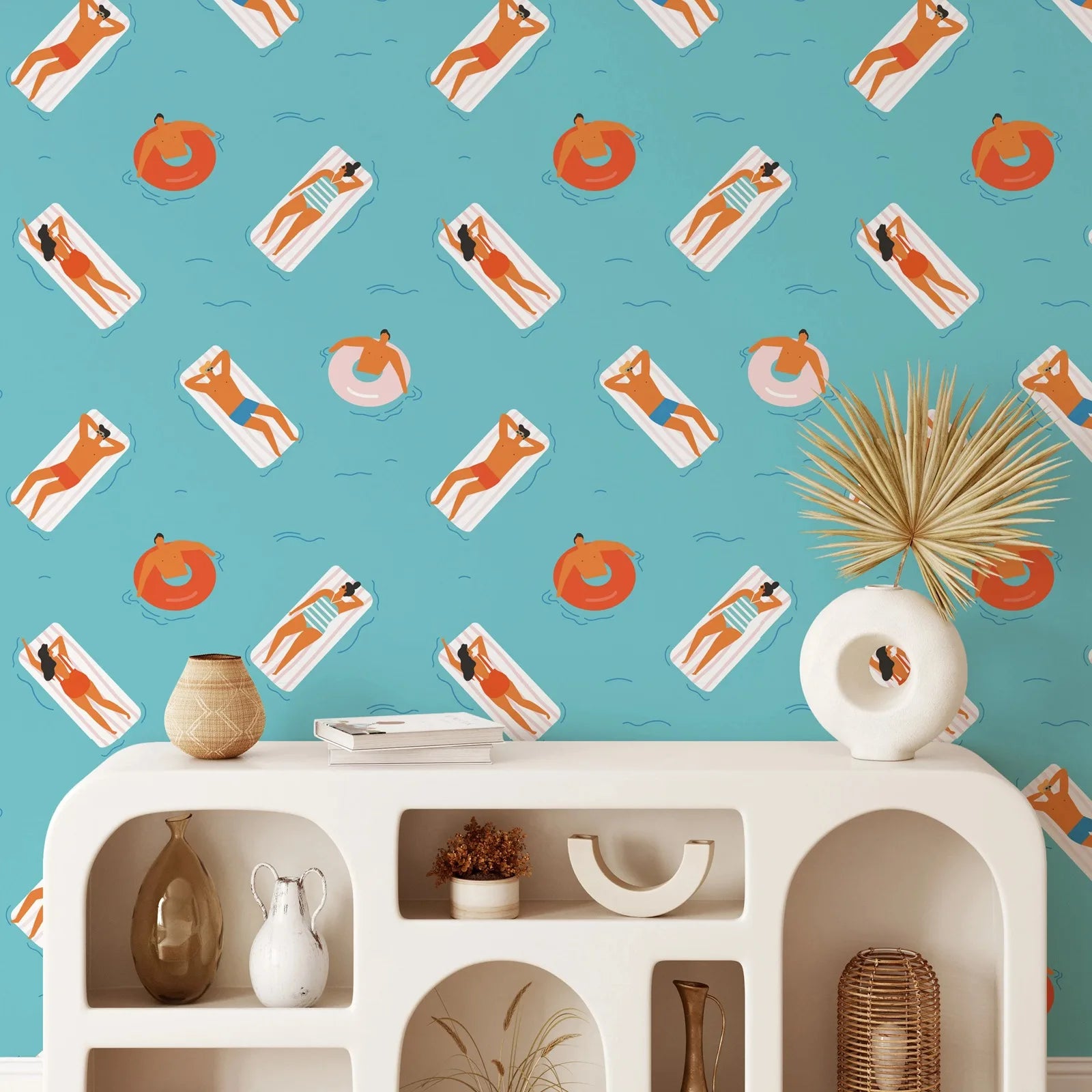 Blue Swimming Pool Mural