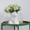 ArtZ® Nordic Face Vase Sculptures - Hand On Neck