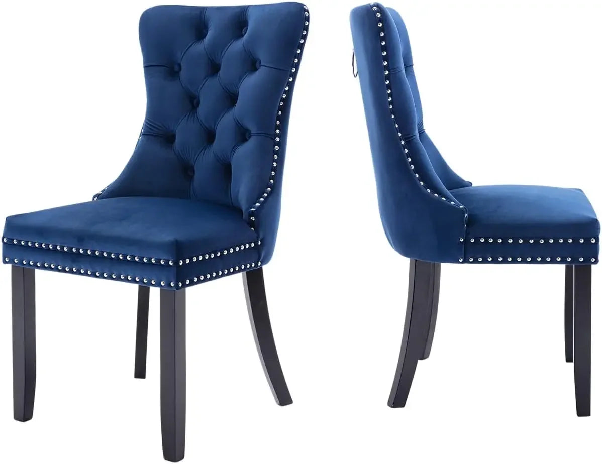 ArtZ® Royale Dining Chairs, Set of 6 Chairs - Blue (Set of 6 Chairs)