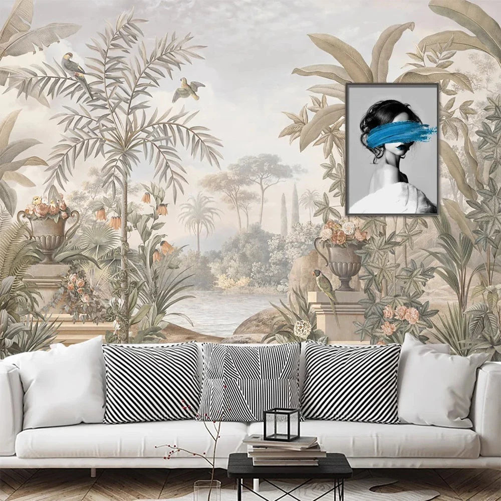 Banana Leaf Tropical Mural