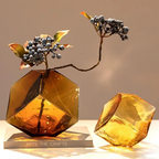 ArtZ® Amber Bloom Cube Vase