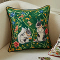 Vintage Squirrel Motif Accent Cushion