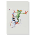 ArtZ® Most Interesting Frog In The World Paintings - Bicycle With Books Frog / 19.7 inch by 29.5 inch (50x75cm) No Frame