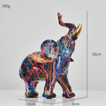ArtZ® Elephant Nordic Painted Statue - Nordic Painted Medium: 7.1 inch by 6.3 inch (18x16cm)
