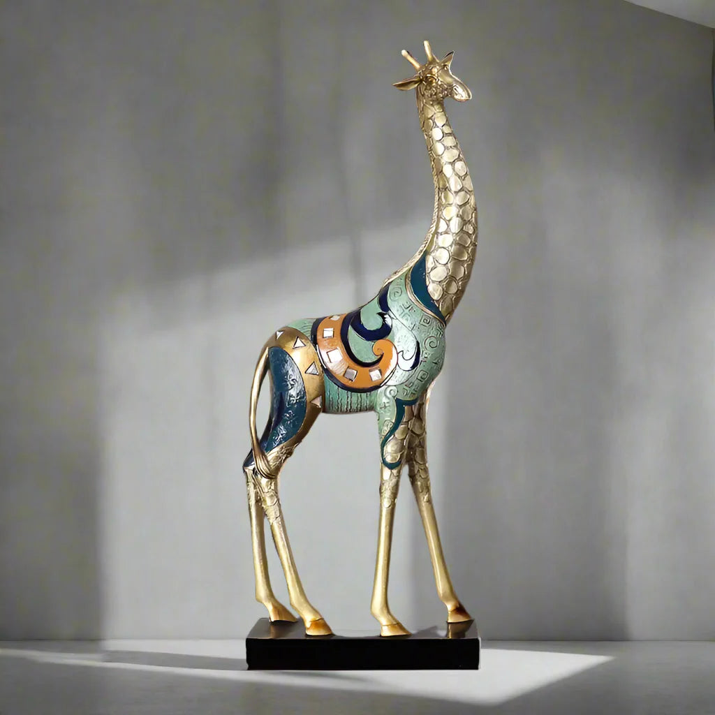 ArtZ® Majestic Giraffe Sculpture - One Giraffe Large: 20 inch x 8 inch (51 cm x 20 cm)