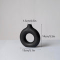 ArtZ® Hollow Ceramic Vase - Black Small