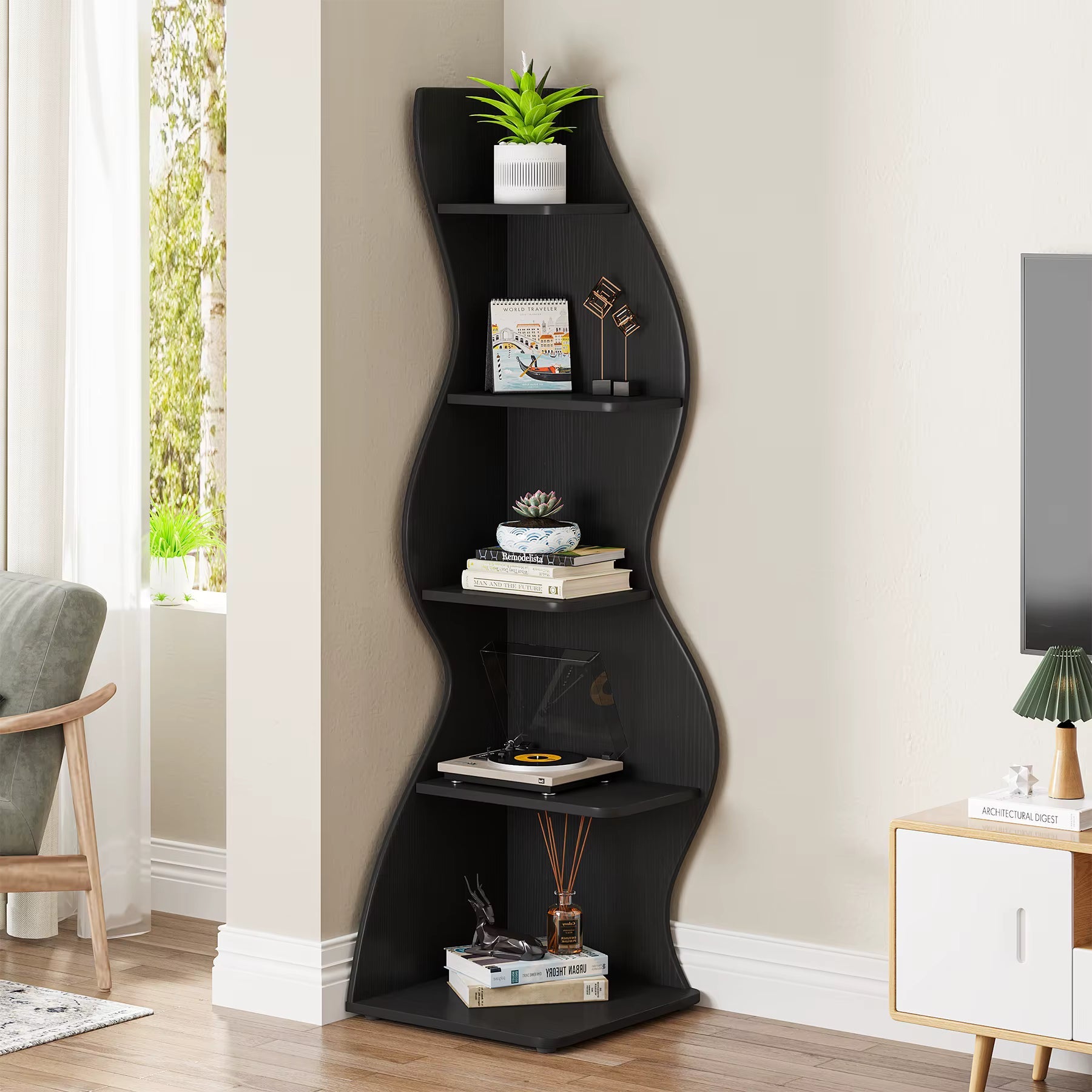 ArtZ® Tidy Tower Shelf - Black