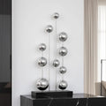 ArtZ® Mirror Orbit Stainless Steel Ball Sculpture - Large Height 33.9 inch (86 cm)