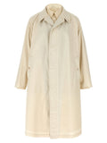 Maison Margiela Layered Cotton Trench Coat — Cream