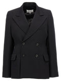 Americana de lana cruzada Maison Margiela — Negra