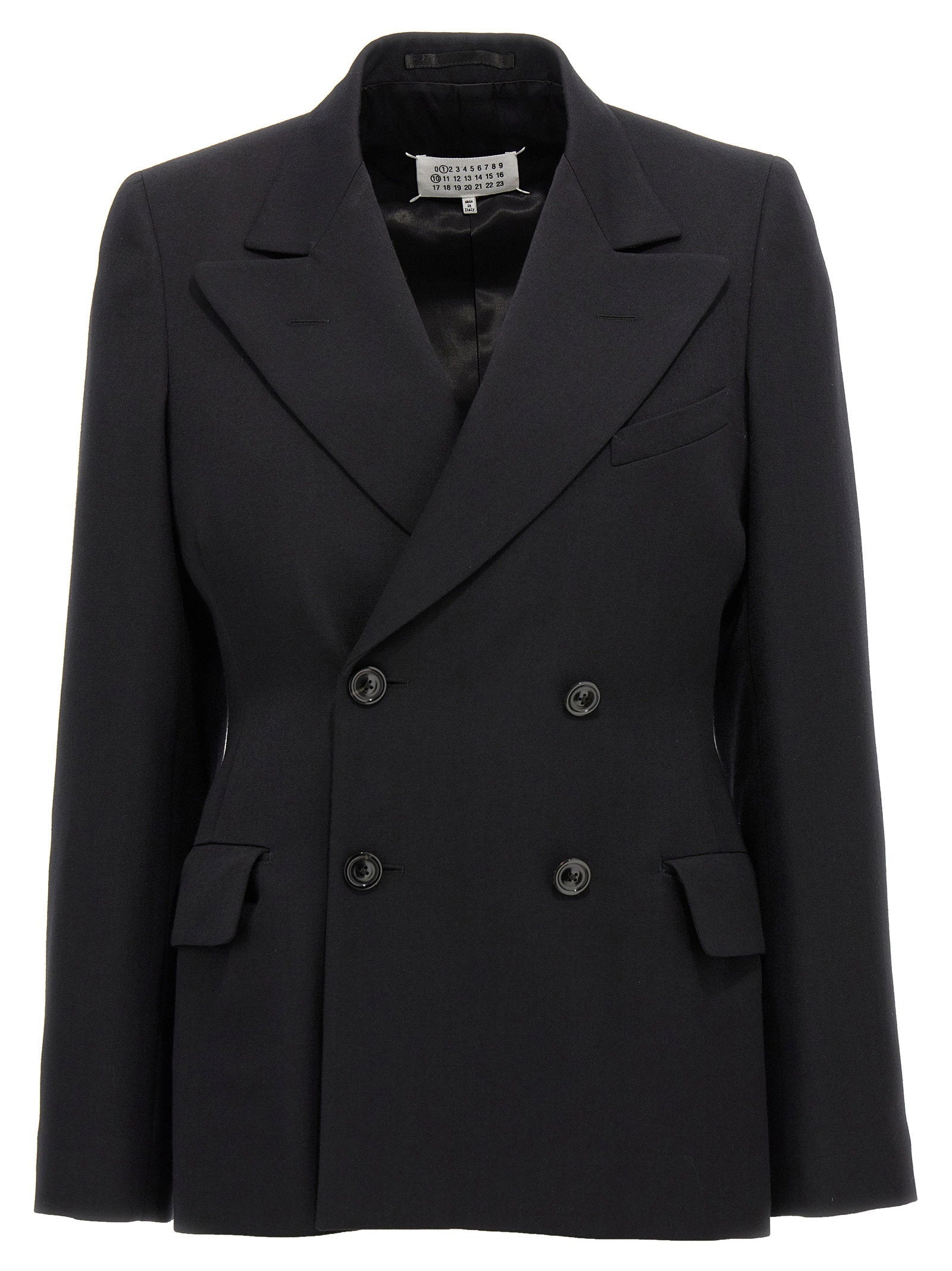 Americana de lana cruzada Maison Margiela — Negra