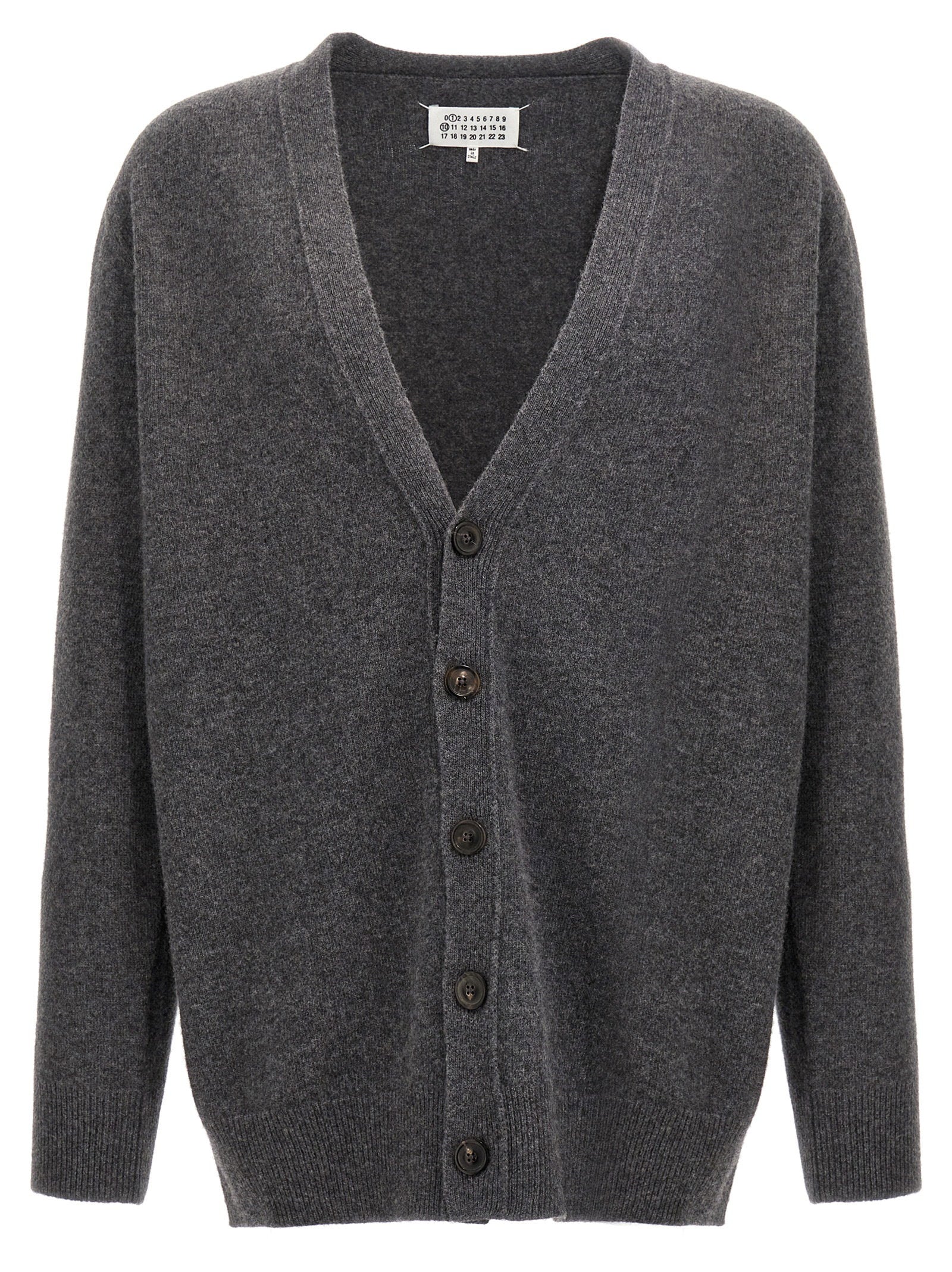 Maison Margiela Wool Cardigan — Charcoal