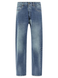 Maison Margiela Patch Detail Distressed Jeans — blue