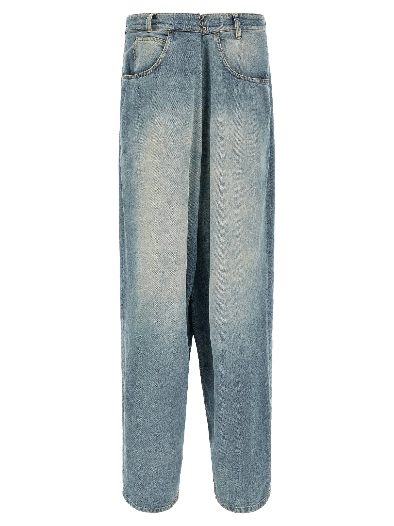 Maison Margiela Deconstructed Denim Jeans — Light Blue