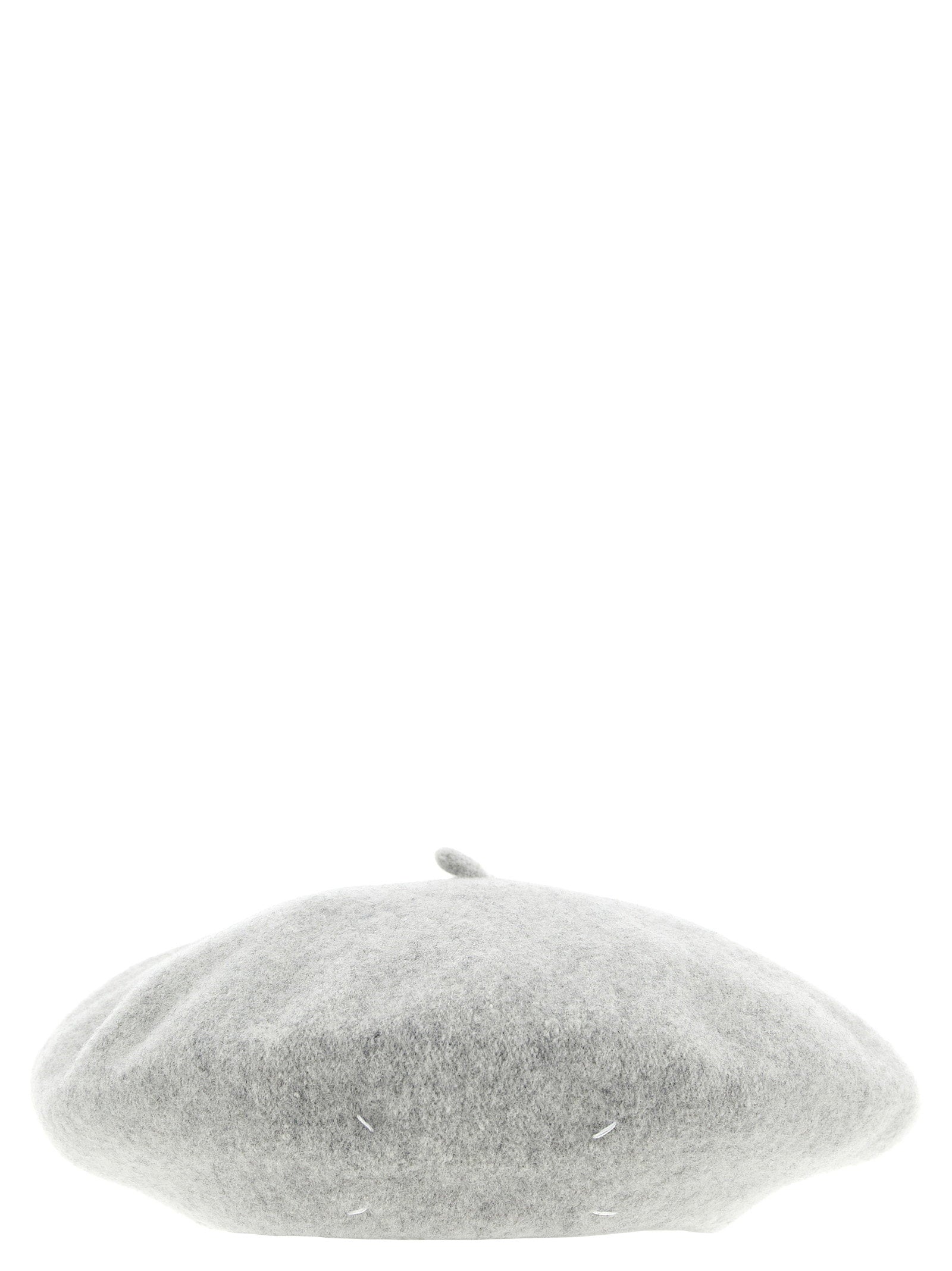 Maison Margiela Wool Four-Stitch Beret — Gray