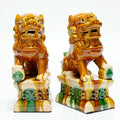 Sancai Ceramic Foo Dogs — Pair of Tang-Style Guardian Lions