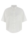 Maison Margiela Cotton Poplin Button-Down Shirt — White