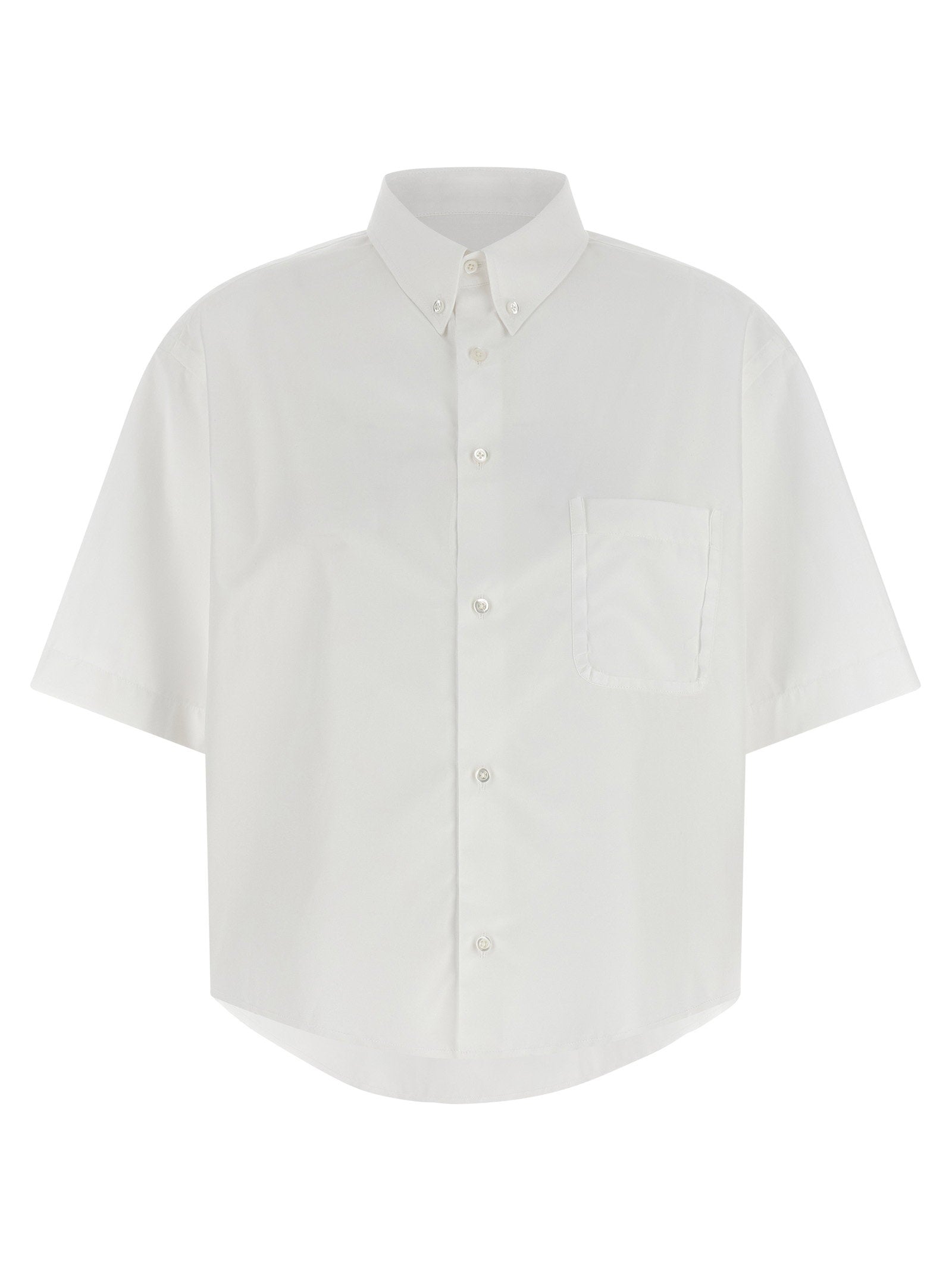 Maison Margiela Cotton Poplin Button-Down Shirt — White