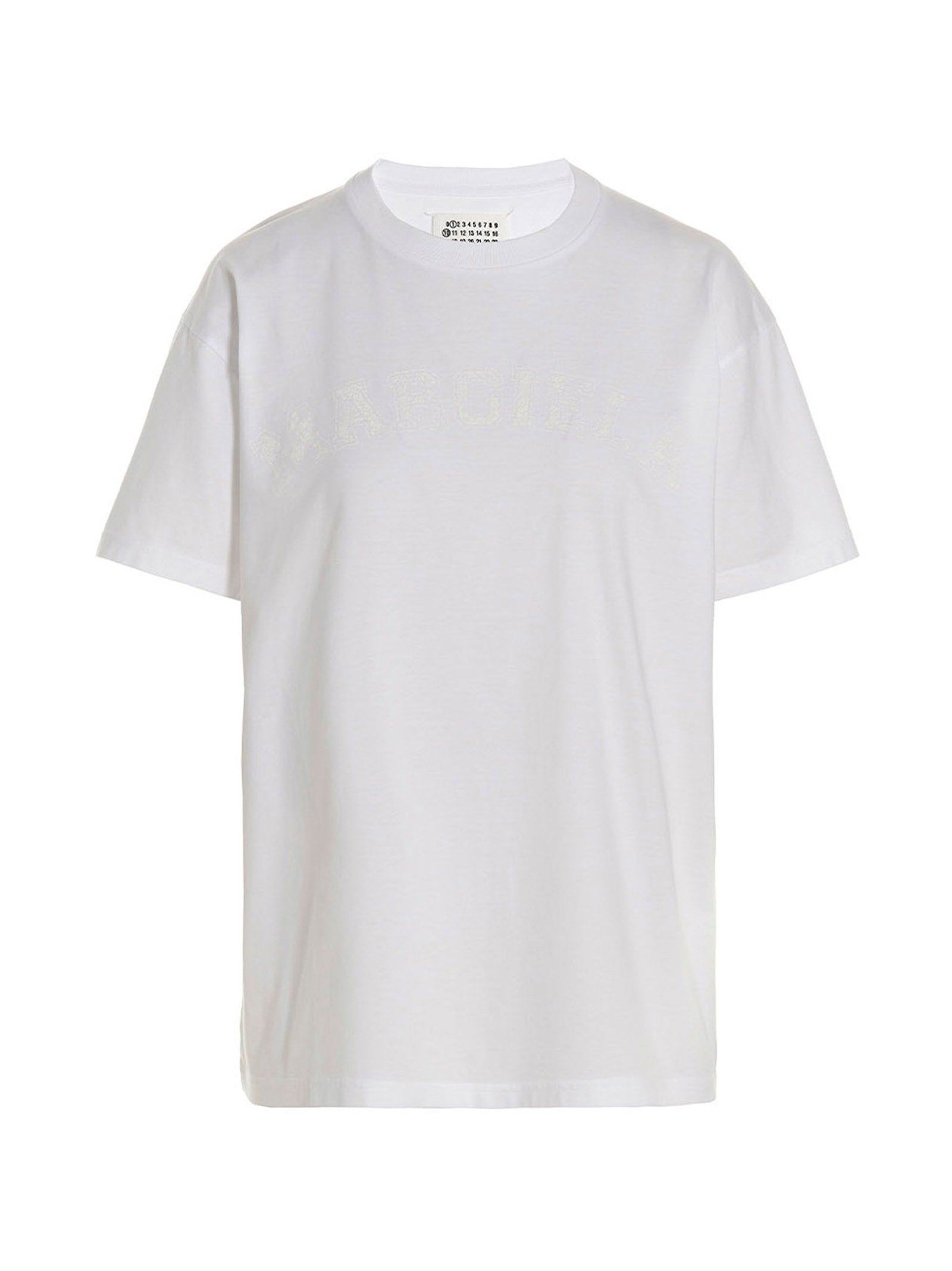 Maison Margiela Logo-Print Cotton T-shirt — White