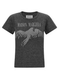 Maison Margiela Graphic Bird Print T-shirt — Charcoal