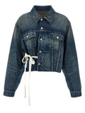 Mm6 Maison Margiela Stonewashed Denim Jacket — Blue