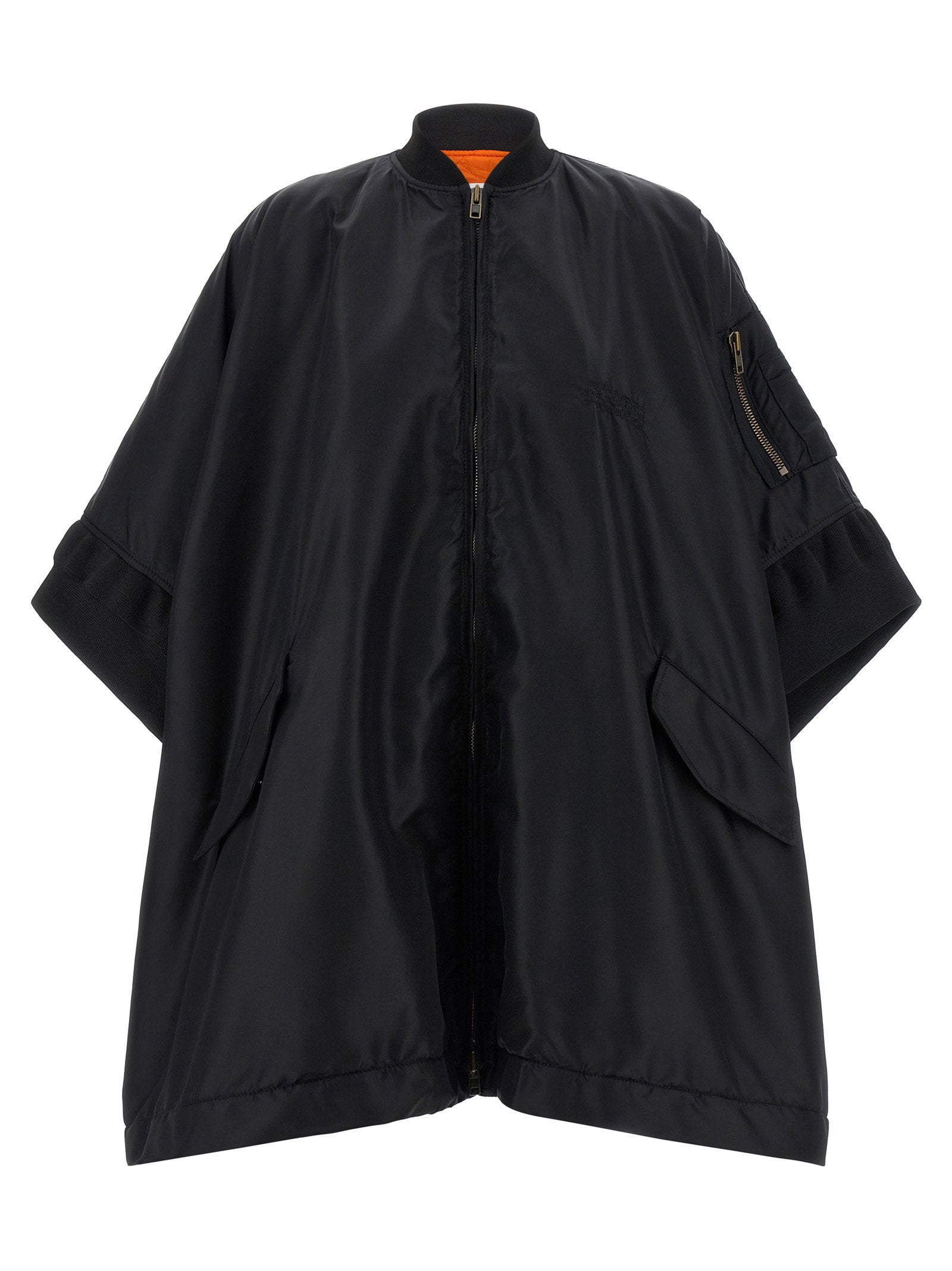 Mm6 Maison Margiela Technical Nylon Bomber Jacket — Black
