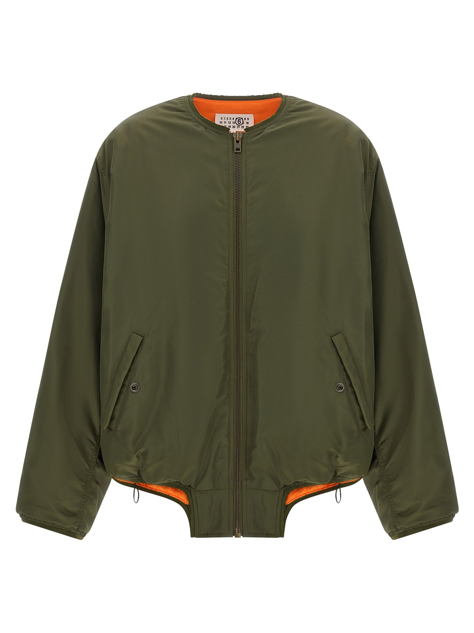 Mm6 Maison Margiela Sculptural Hem Technical Jacket — Olive Green