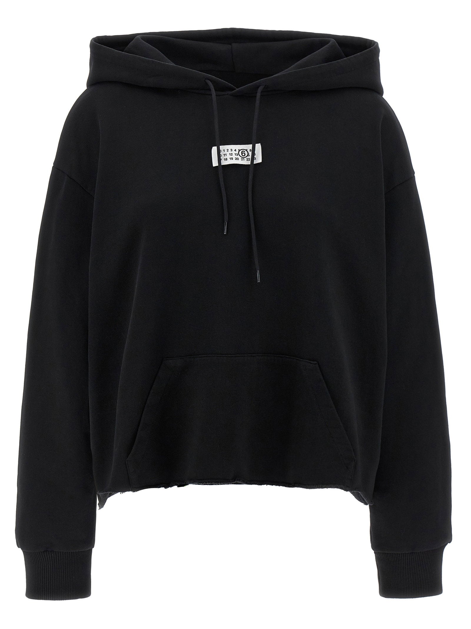 Mm6 Maison Margiela Numeric Signature Logo Hoodie — Black