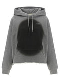 Mm6 Maison Margiela Numeric Signature Spray Print Hoodie — Grey