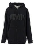 Mm6 Maison Margiela Double-Front Brushed Cotton Hoodie — Black