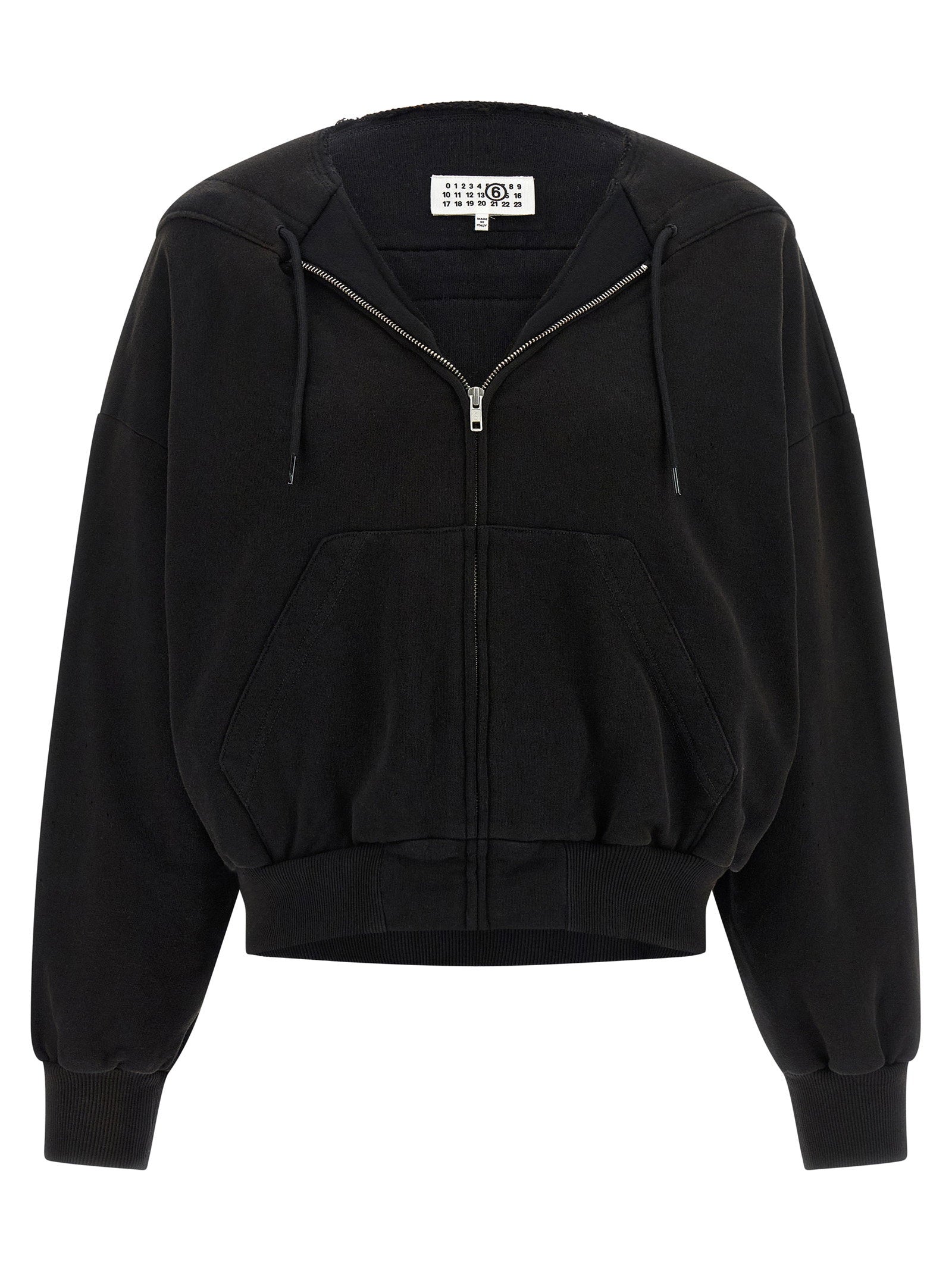 Mm6 Maison Margiela Trompe L'oeil Hoodie — Black