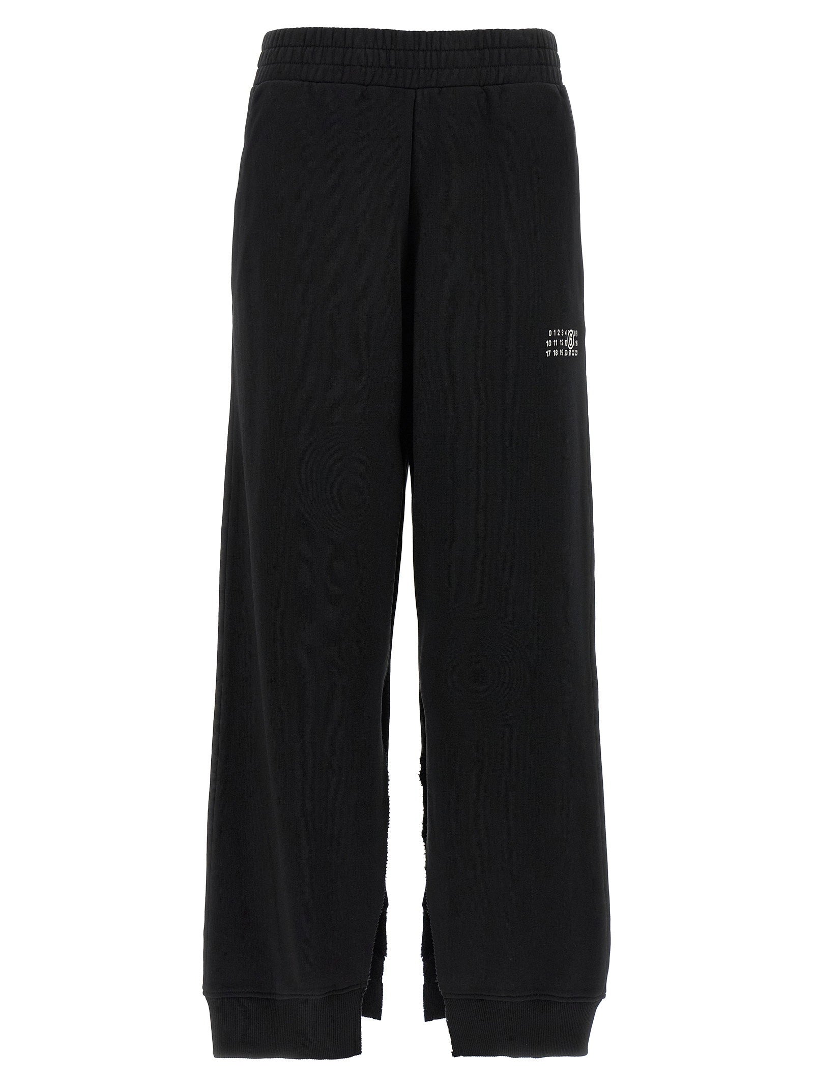 Mm6 Maison Margiela Numeric Signature Logo Joggers — Black