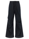 Mm6 Maison Margiela White Stitch Line Draped Cargo Pants — Black