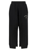 Mm6 Maison Margiela Deconstructed Cotton Joggers — Black
