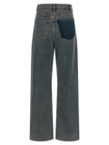 Mm6 Maison Margiela Back-to-Back Construction Jeans — gray