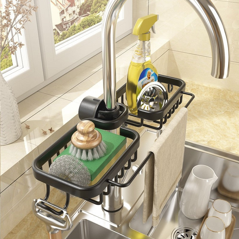 ArtZ® Sink And Shower Shelf - Matte Black