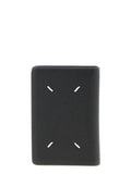 Maison Margiela Leather with Signature Stitching Card Case — Black