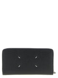 Maison Margiela Stitching Logo Leather Wallet — Black