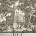 Vintage Dark Landscape Mural Wallpaper