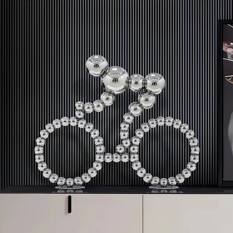 ArtZ® Stainless Steel Bubble Bike Sculpture