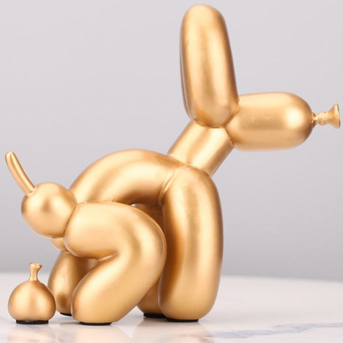 ArtZ® Balloon Dog Doing Business Sculpture - Gold