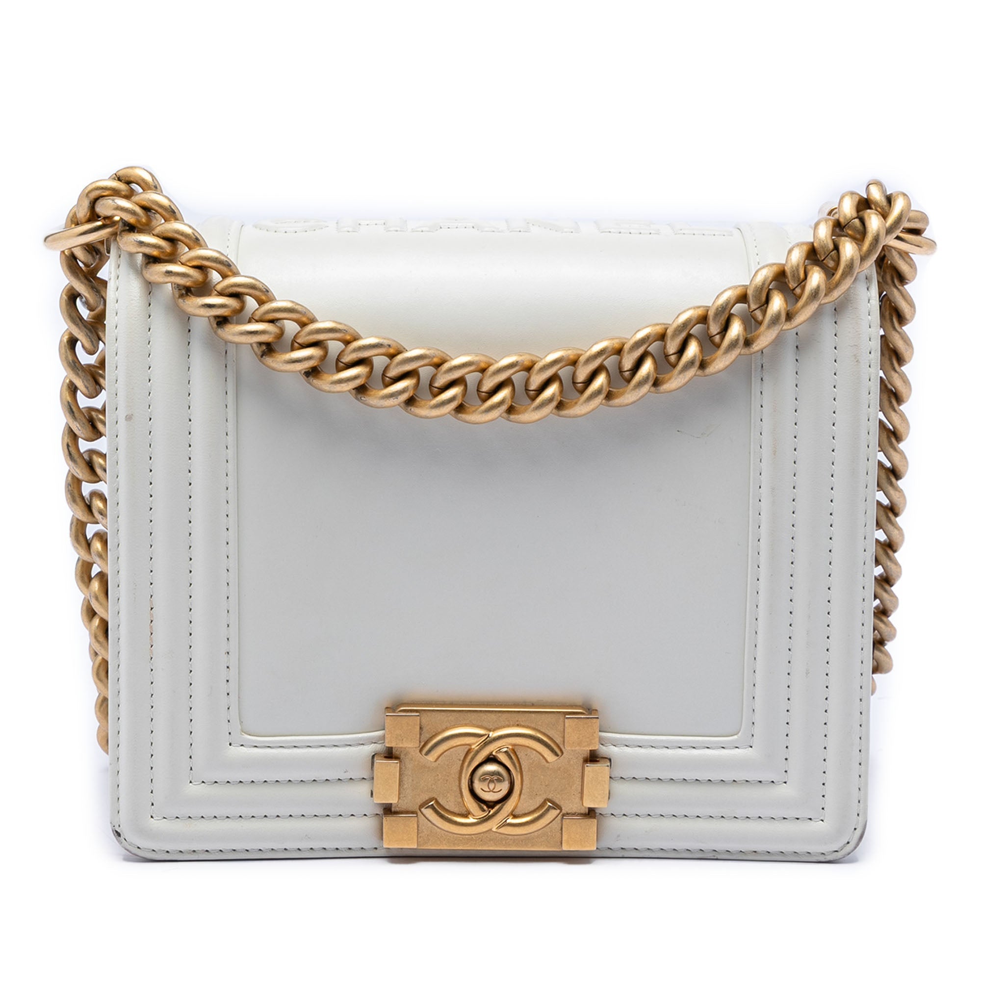 Square Calfskin Boy Reverso Flap