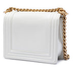 Square Calfskin Boy Reverso Flap