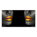 ArtZ® Very Lippy Canvas Paintings - Two Faces / 27.6 inch by 55.1 inch (70x140cm) No Frame