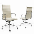 ArtZ® Nordic Design Leather Executive Office Chair - 1 Chair; White; High Back