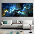 ArtZ® Technicolor Dreams Canvas Paintings - Blue Hues / 15.7 inch by 35.4 inch (40x90cm) No Frame