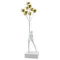 ArtZ® Up & Away Sculpture - Gold Balloons; White Girl